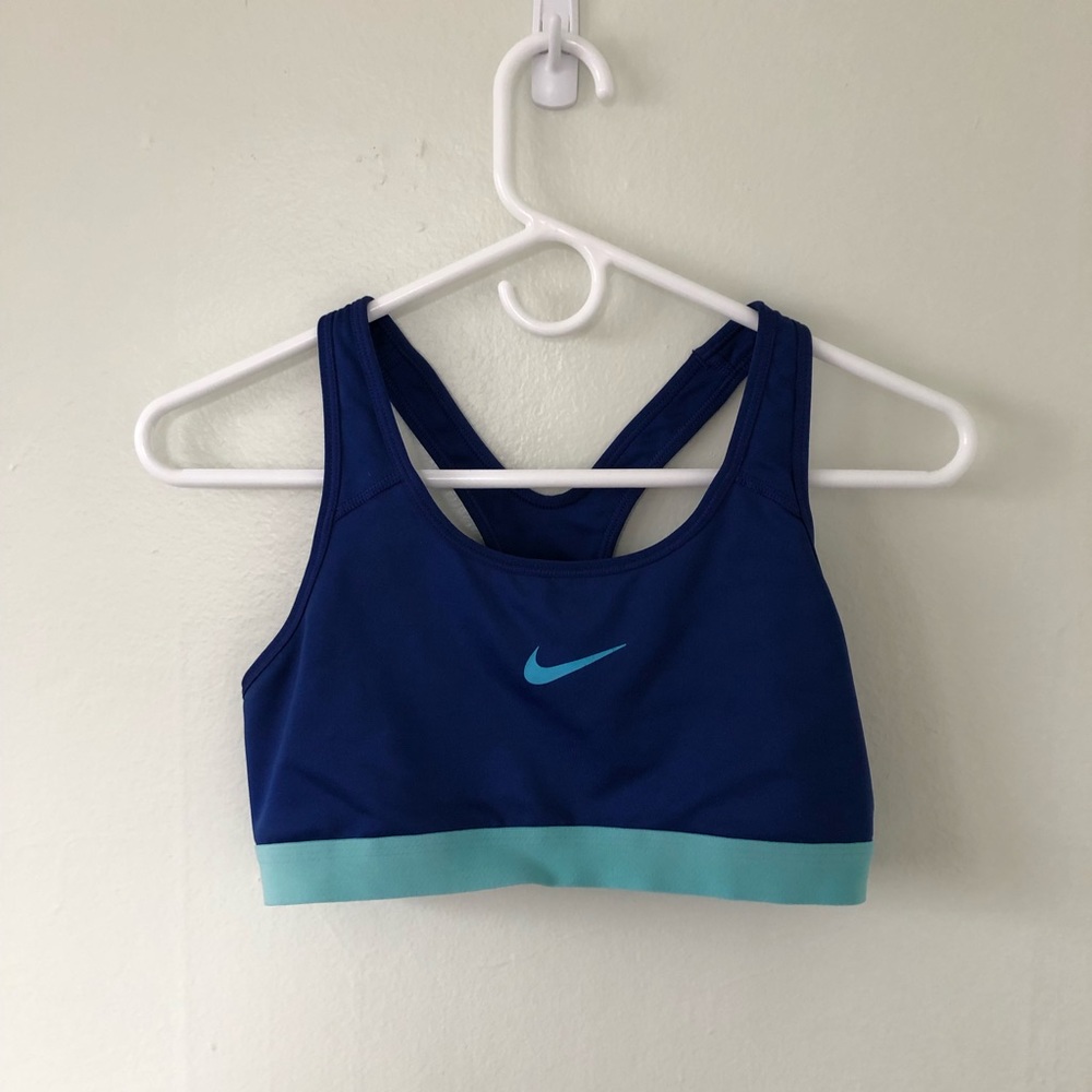 Royal blue razed back Nike sports bra